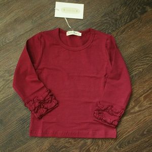 SOLD OUT! NWT boutique Maroon girls tshirt